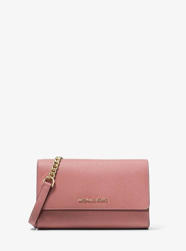 Damske Crossbody Kabelka Michael Kors Saffiano Leather 3-in-1 Crossbody Ruzove - Kabelky Michael Kors Levně | FHQAO-0987